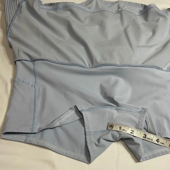 Lululemon Gray Silver Athletic Skort Skirt Short Tennis - Picture 5 of 10